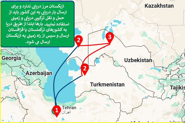 حمل بار دریایی از ایران به ازبکستان